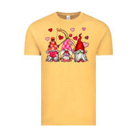 Vintage Mustard valentine's day gnomes Vintage Tee - OliviaCreatesArt