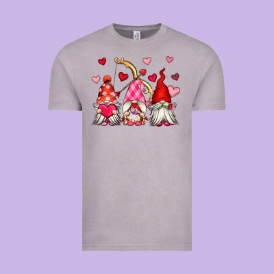 Valentine's Day Gnomes Vintage Tee Designed By Oliviacreatesart