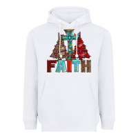 White cross and christmas trees Heavyweight Hoodie - AdoDesignShop