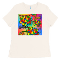 Bone autism puzzle piece Ladies Tee - CowGirlArtShop