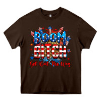 Chocolate Brown boom bitch get out the way Heavy Core Tee - RanaPortraitStore