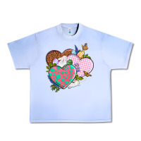 Grape Ice Easter Day Western Easter hearts Urban Heavy Tee - OliviaCreatesArt