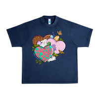 Navy Easter Day Western Easter hearts Urban Heavy Tee - OliviaCreatesArt