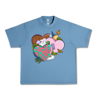 Pebble Blue Easter Day Western Easter hearts Urban Heavy Tee - OliviaCreatesArt