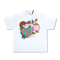 White Easter Day Western Easter hearts Urban Heavy Tee - OliviaCreatesArt