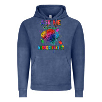 Vintage Denim ask me about neurodiversity Vintage Hoodie - FaDigitalArtStudio