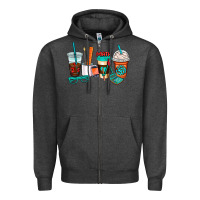 Charcoal Heather math teacher coffee cups Zipper Hoodie - AdoDesignShop