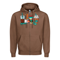 Chestnut math teacher coffee cups Zipper Hoodie - AdoDesignShop
