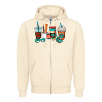 Math Teacher Coffee Cups Zipper Hoodie | Teevron