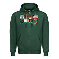 Sports Green math teacher coffee cups Zipper Hoodie - AdoDesignShop
