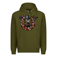 Army Green halloween donkey Premium Hoodie - SublimationCraftShop