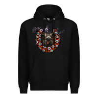 Black halloween donkey Premium Hoodie - SublimationCraftShop
