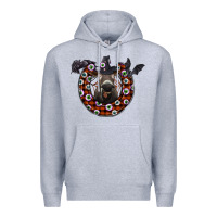 Heather Grey halloween donkey Premium Hoodie - SublimationCraftShop