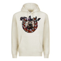 Oatmeal Heather halloween donkey Premium Hoodie - SublimationCraftShop