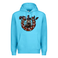 Ocean Blue halloween donkey Premium Hoodie - SublimationCraftShop