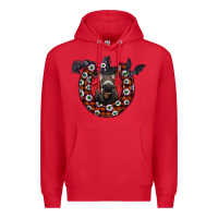 Red halloween donkey Premium Hoodie - SublimationCraftShop