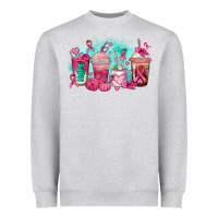 Heather Grey breast cancer  coffee cups Heavyweight Sweatshirt - AdoDesignShop