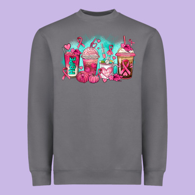 Breast Cancer  Coffee Cups Heavyweight Sweatshirt Designed By Adodesignshop