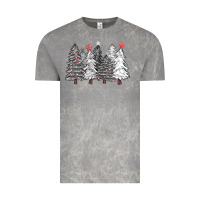 Cloud Rock black and white christmas trees with lights Vintage Tee - FaDigitalArtStudio