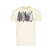 Vintage Arctic black and white christmas trees with lights Vintage Tee - FaDigitalArtStudio