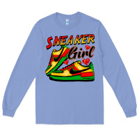 Colony Blue sneaker girl Long Sleeve Tee - FaDigitalArtStudio
