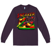 Plum sneaker girl Long Sleeve Tee - FaDigitalArtStudio