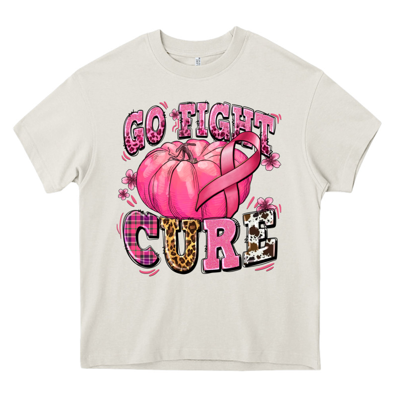 Go Fight Cure Pumpkin Heavy Core Tee by texasbilliewilder | Teevron