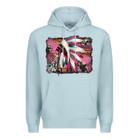 Blue Mist indian headdress valentine's day Premium Hoodie - Jasminsmagicworld