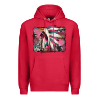Cardinal indian headdress valentine's day Premium Hoodie - Jasminsmagicworld