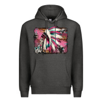 Charcoal Heather indian headdress valentine's day Premium Hoodie - Jasminsmagicworld