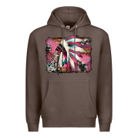 Coffee indian headdress valentine's day Premium Hoodie - Jasminsmagicworld