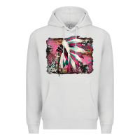 Dove Grey indian headdress valentine's day Premium Hoodie - Jasminsmagicworld