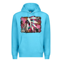 Ocean Blue indian headdress valentine's day Premium Hoodie - Jasminsmagicworld