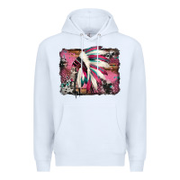 White indian headdress valentine's day Premium Hoodie - Jasminsmagicworld