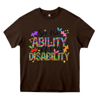 Chocolate Brown see the ability not the disability nca Heavy Core Tee - NancyCooperArtShop