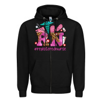 Black registered nurse with crocs Zipper Hoodie - AdoDesignShop