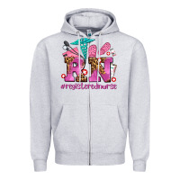 Heather Grey registered nurse with crocs Zipper Hoodie - AdoDesignShop