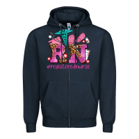 Navy registered nurse with crocs Zipper Hoodie - AdoDesignShop