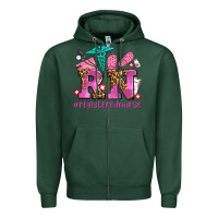 Sports Green registered nurse with crocs Zipper Hoodie - AdoDesignShop