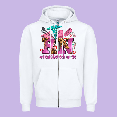 Registered Nurse With Crocs Zipper Hoodie Designed By Adodesignshop