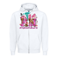 White registered nurse with crocs Zipper Hoodie - AdoDesignShop