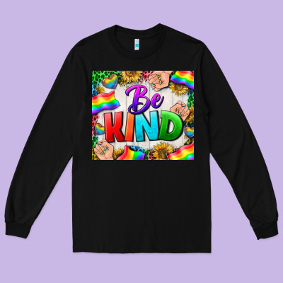 Western Be Kind Lgbtq Tumbler Long Sleeve Tee Designed By Bundleandbundleshop
