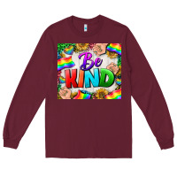 Burgundy Western Be Kind LGBTQ Tumbler Long Sleeve Tee - BundleAndBundleShop