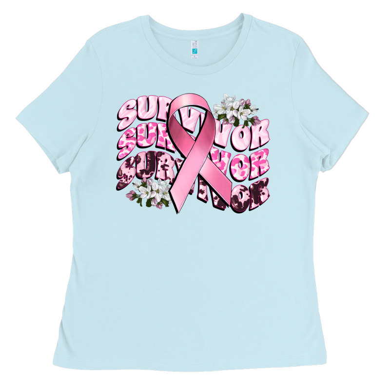 Survivor Breast Cancer Ladies Tee by CowGirlArtShop | Teevron