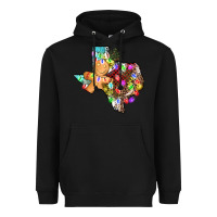 Black christmas texas map Heavyweight Hoodie - AdoDesignShop