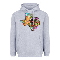 Heather Grey christmas texas map Heavyweight Hoodie - AdoDesignShop