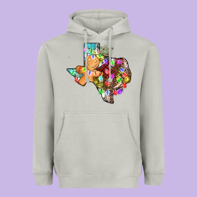 Christmas Texas Map Heavyweight Hoodie Designed By Adodesignshop