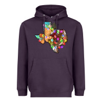 Plum christmas texas map Heavyweight Hoodie - AdoDesignShop