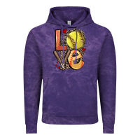 Cloud Purple love softball Vintage Hoodie - FaDigitalArtStudio
