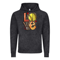 Vintage Black love softball Vintage Hoodie - FaDigitalArtStudio